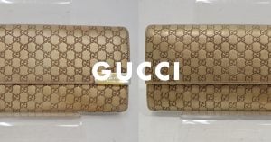 マイクログッチ・ゴールドの長財布のクリーニング・修理の事例eyeキャッチ画像