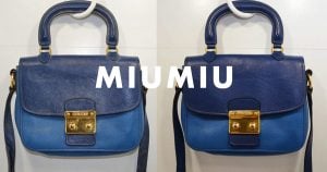 miumiuのワンハンドルバッグのクリーニング事例